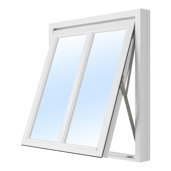 Vridfönster Effektfönster Trä 2-glas med Bågpost