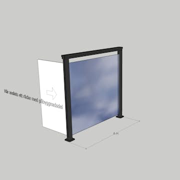 Glasräcke Novoroom Komplett Sektion A-H