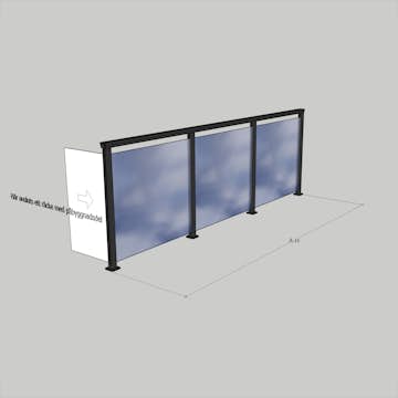 Glasräcke Novoroom Komplett Sektion A-H