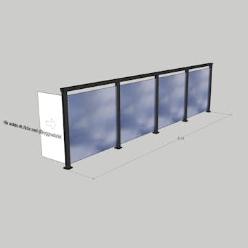 Glasräcke Novoroom Komplett Sektion A-H