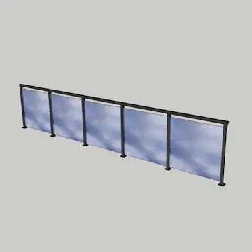 Glasräcke Novoroom Komplett Sektion A-M