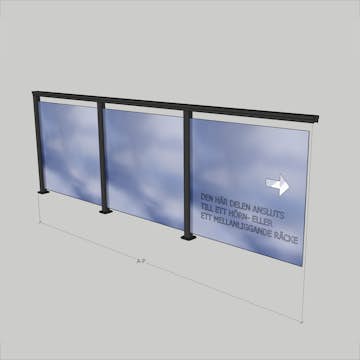 Glasräcke Novoroom Komplett Sektion A-P