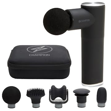Massageredskap Champion Massagepistol Compact Power 3300RPM 1800mAh MG400 Svart