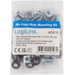Tillbehör Hemelektronik LogiLink Monteringssats M6 Serverskåp för Rack/Väggskåp 20-pack