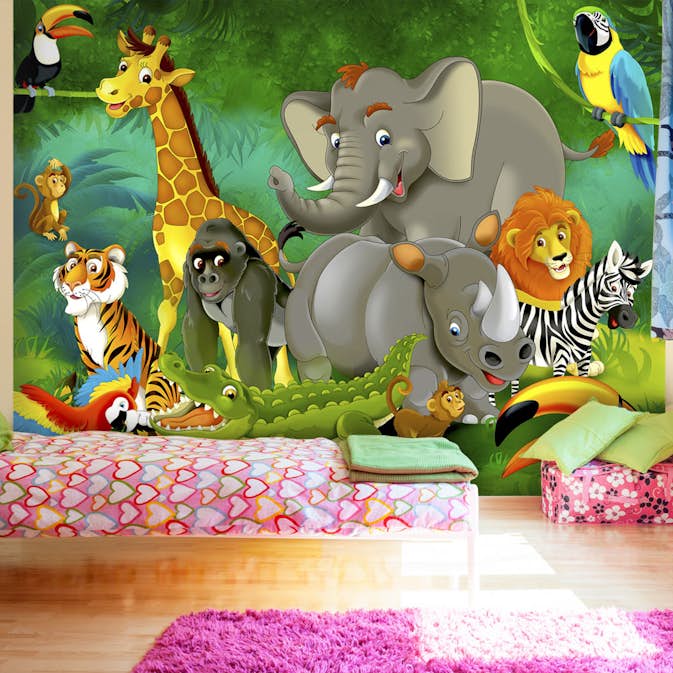 Fototapet Arkiio Självhäftande Colourful Safari