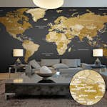 Fototapet Arkiio Självhäftande World Map Modern Geography II 490x280