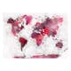 Fototapet Arkiio World Map Red Watercolors 450x315 cm