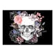 Fototapet Arkiio Självhäftande Skull And Flowers