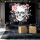 Fototapet Arkiio Självhäftande Skull And Flowers