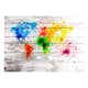Fototapet Arkiio Självhäftande World Map Colourful Blot