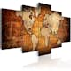 Akrylglastavla Arkiio Bronze map I 100x50