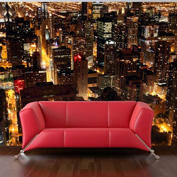 Fototapet Arkiio City by night Chicago, USA 450x270 cm