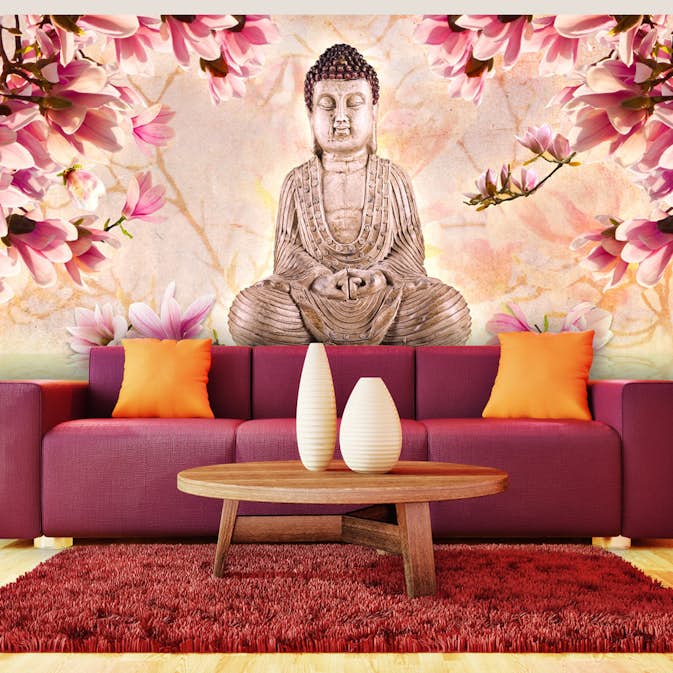 Fototapet XXL Arkiio Buddha and magnolia 550x270 cm