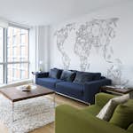 Fototapet XXL Arkiio Map of the World white solids 550x270 cm