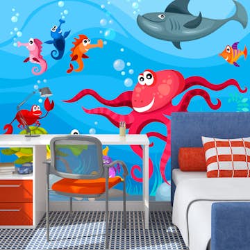 Fototapet Arkiio Octopus And Shark