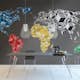 Fototapet Arkiio Map Of The World Colorful Solids
