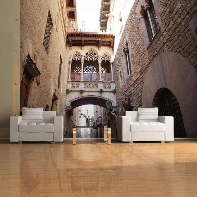 Fototapet Arkiio Barcelona Palau Generalitat In Gothic Barrio