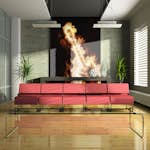 Fototapet Arkiio Flaming Gitarr
