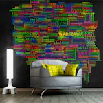 Fototapet Arkiio Den Karta Över Polen