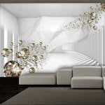 Fototapet Arkiio Självhäftande Diamond Corridor Grey