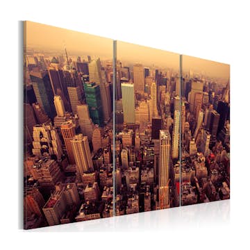 Tavla Arkiio Solnedgång Över New York