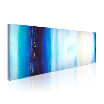 Handmålad Tavla Arkiio Blå Vätska 100x40