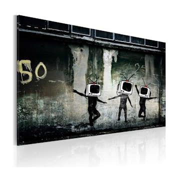 Tavla Arkiio TV Heads Dance Banksy 60x40