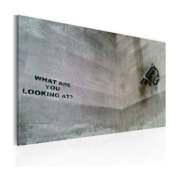 Tavla Arkiio Vad Glor Du På Banksy 60x40