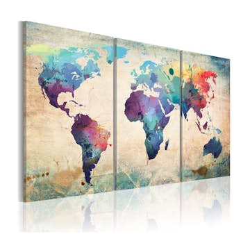 Tavla Arkiio Världen Målade Med Akvarell