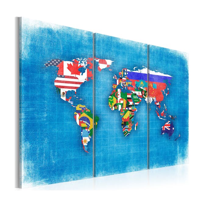 Tavla Arkiio Flags Of The World Triptych