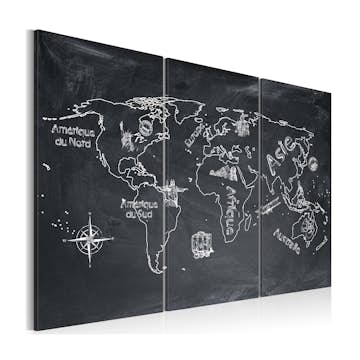 Tavla Arkiio Geografi Lektion Franska Triptych