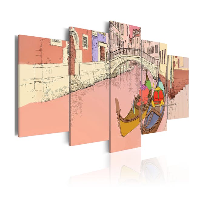 Tavla Arkiio Romantic Gondolas 5 delar