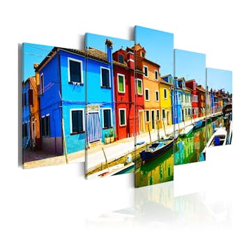 Tavla Arkiio Houses In The Colors Of The Rainbow