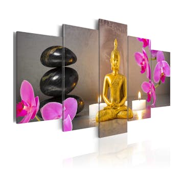 Tavla Arkiio Golden Buddha And Orchids