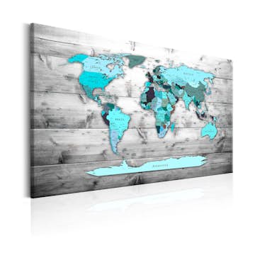 Tavla Arkiio World Map Blue World
