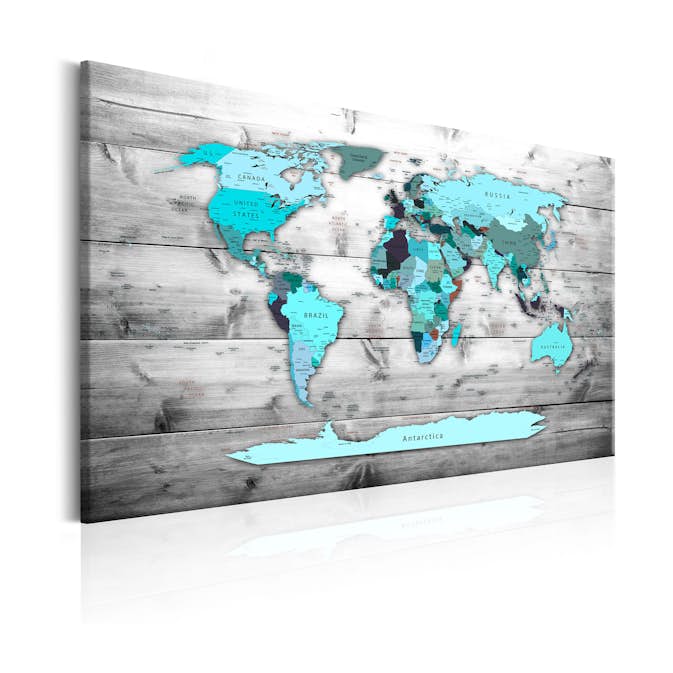 Tavla Arkiio World Map Blue World