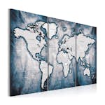 Tavla Arkiio World Map Ink Triptych