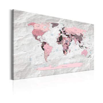 Tavla Arkiio World Map Pink Continents