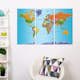 Tavla Arkiio World Map Colourful Note