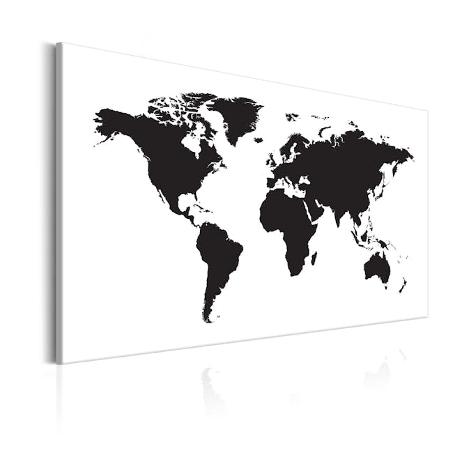 Tavla Arkiio World Map Black & White Elegance