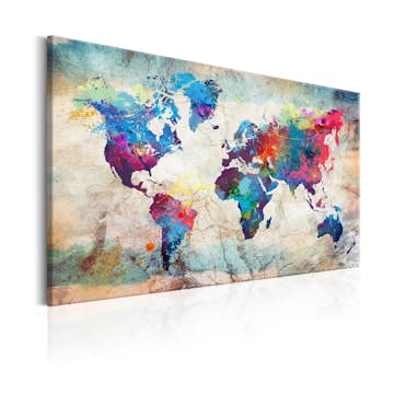 Tavla Arkiio World Map Colourful Madness