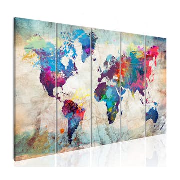 Tavla Arkiio World Map Cracked Wall
