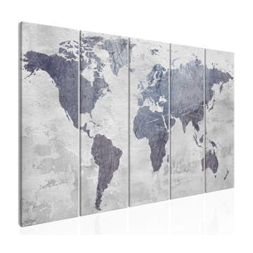 Tavla Arkiio Concrete World Map 5 delar