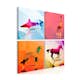 Tavla Arkiio Geometric Animals 4 delar