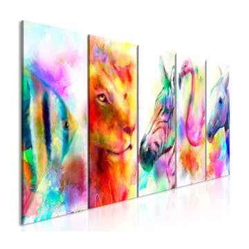 Tavla Arkiio Rainbow Watercolours 5 delar