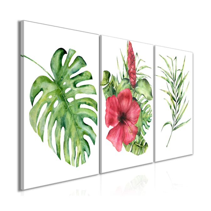 Tavla Arkiio Red Hibiscus 3 delar 120x60