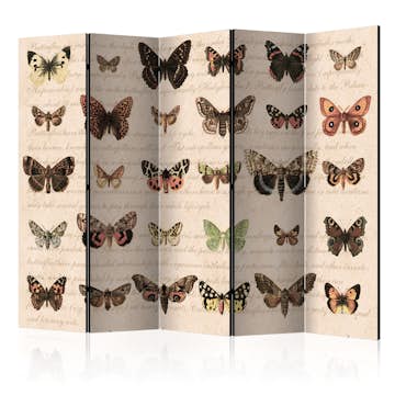 Rumsavdelare Skärmvägg Arkiio Retro Style: Butterflies II 225x172 cm