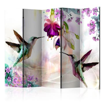 Rumsavdelare Skärmvägg Arkiio Hummingbirds and Flowers II 225x172 cm
