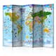 Rumsavdelare Skärmvägg Arkiio World Map for Kids II 225x172 cm