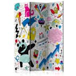 Rumsavdelare Skärmvägg Arkiio Energetic Panda 135x172 cm